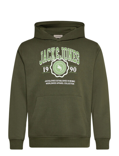 Jack & Jones Jjmako Sweat Hood - Green - M Jack & Jones Jjmako Sweat Hood - Green - M