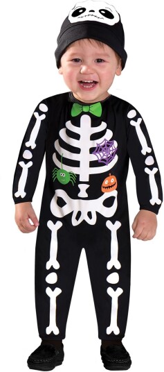 Amscan EU Skjelett Jumpsuit Baby Karnevalskostyme - X-Small Amscan EU Skjelett Jumpsuit Baby Karnevalskostyme - X-Small