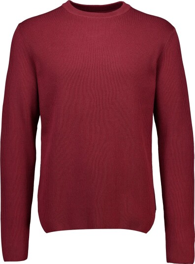 Lindbergh Rib Knitted O Neck Knit Burgundy XXL