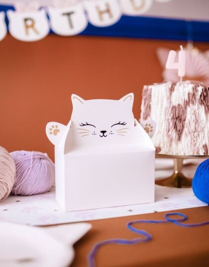 Partydeco 6 stk Kakebokser 155x8x18 cm Kitty Party