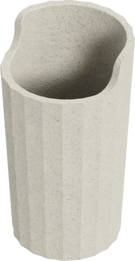 kosmisk frittstående børsteholder white 74x133x74 mm