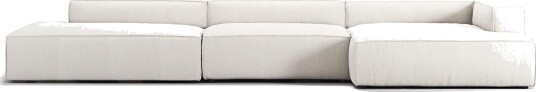 Decotique Grand 5 seters Sofa Åpen Ende Venstre Damp/ Hvit