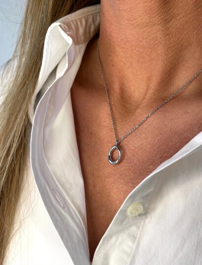 Bud to rose Milller Necklace Silver   Silver   