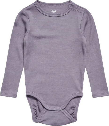 Hummel Body I/e Ull/Viskose HmlMini Solid Grå Ridge Hummel 2 år (92) Langermet Body Lilla