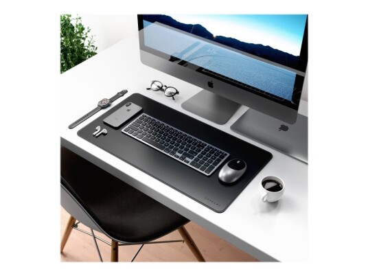 Satechi Eco-Leather Deskmate - Skrivebordsmatte: 58.4 X 31 Cm - Polyuretan Pu - Svart