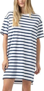 Mey Breezy Stripes Short Sleeve Sleepshirt Hvit/Marine bomull X Small Dame