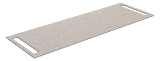 Korsbakken Benkeplate HPL med Håndkleholder Sand / 2 Sider 140cm