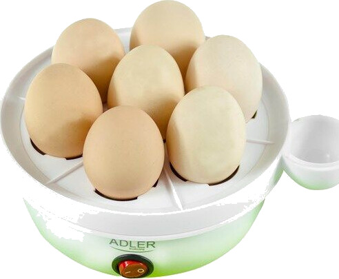 Adler Eggkoker AD 4459 med Automatisk Avstenging for 7 Egg, Hvit