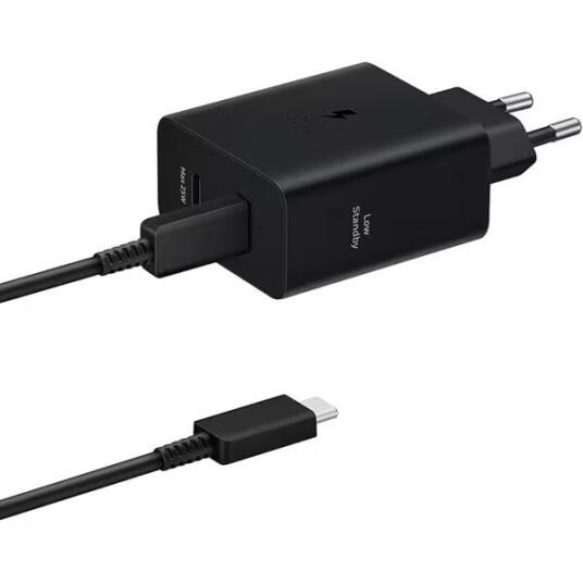 Samsung 50W USB-C Vegglader med Hurtiglading - Svart Samsung 50W USB-C Vegglader med Hurtiglading - Svart