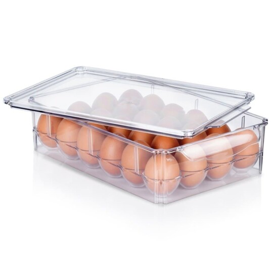Other Brand Eggoppbevaring med lokk   Rommer 24 egg