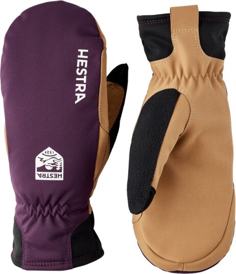 Hestra Women"s XC Primaloft Mitt Plum/tan, 9