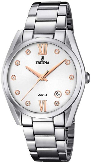 Festina Dameklokke F16790 A Sølvfarget/Stål Ø37 mm Festina Dameklokke F16790 A Sølvfarget/Stål Ø37 mm