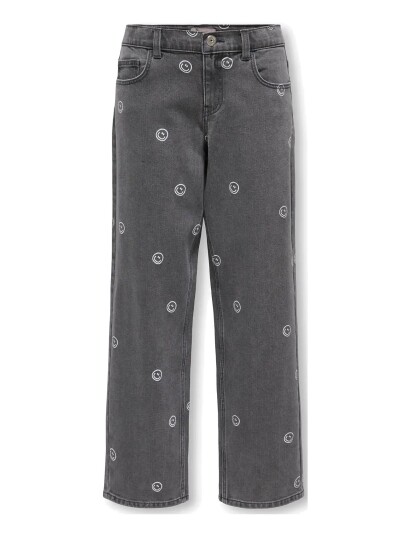 Kids Only Kogrobyn Straight La Smile Dnm Ex   Grey   164