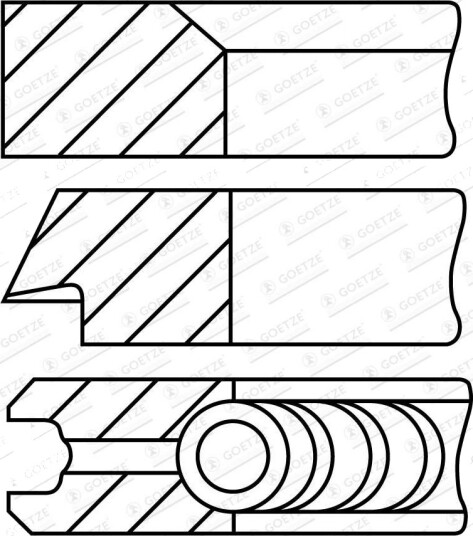 Stempelringsett GOETZE ENGINE 08 442205 10