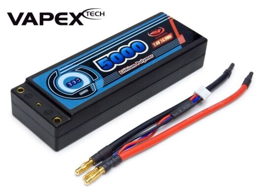 Vapex Li-Po Battery 2S 7,4V 5000mAh 30C Hard Vapex Li-Po Battery 2S 7,4V 5000mAh 30C Hard