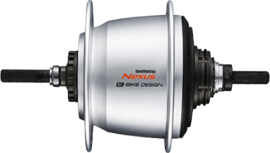 Shimano Nexus baknav med 5 gear 187mm aksel til 32 eiker sølv SG-C7000-5R til rullebremse