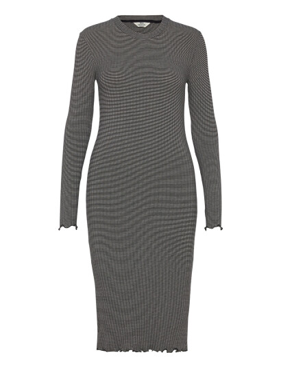 Mads Nørgaard 5X5 Stripe Boa Dress - Grey - L