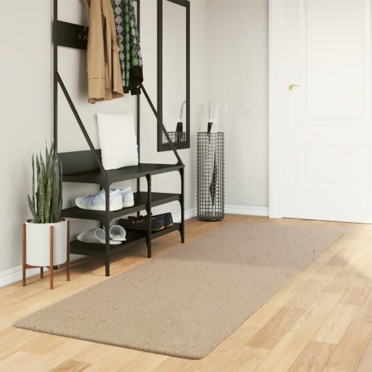 Teppe HUARTE kort luv mykt og vaskbart sand 80x250 cm