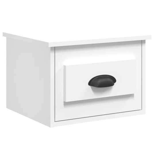 vidaXL Veggmonterte nattbord 2 stk hvit 41,5x36x28 cm