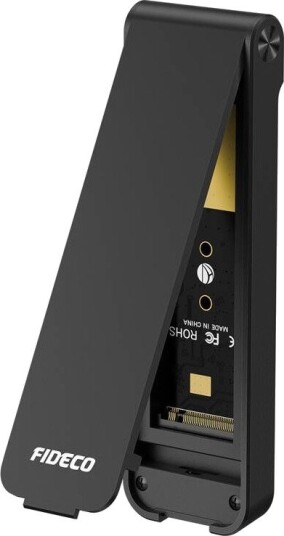 Fideco M210CP M.2 NVMe SSD kabinett USB-C USB 3.2 10Gbps Svart