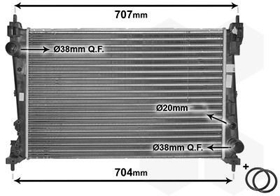 Radiator VAN WEZEL 17002312 Radiator VAN WEZEL 17002312