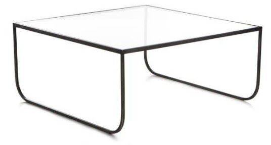 Madame sofabord i metall og glass 90x90 cm