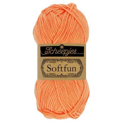 Scheepjes Softfun Garn Unicolor 2652 Cantaloupe Scheepjes Softfun Garn Unicolor 2652 Cantaloupe