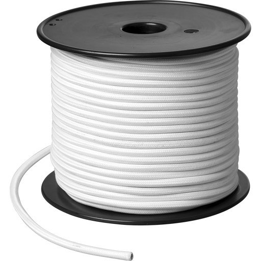 Nielsen Light Stoffledning 50m Hvit Rulle for Lamper Nielsen Light Stoffledning 50m Hvit Rulle for Lamper