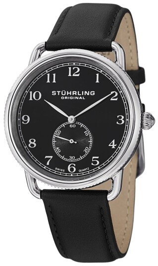 Stührling Original Herreklokke 207.02 Sort/Lær Ø41 mm Stührling Original Herreklokke 207.02 Sort/Lær Ø41 mm