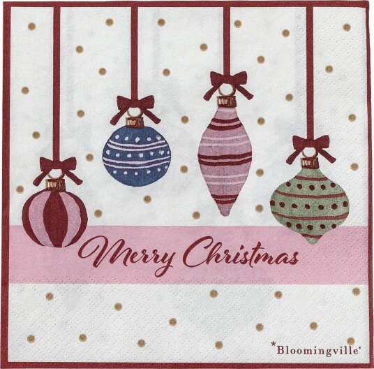 Bloomingville Ornamentia Napkin - RED - 33X33 cm