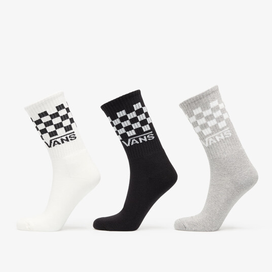 Classic Check Crew Black/White 43 46  Bomullsstrømper