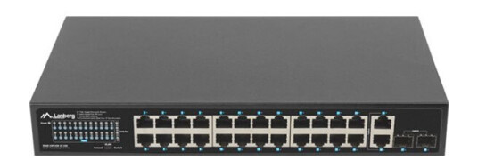 Lanberg Rsge-24P-2Ge-2S-250 - Switch - Ikke-Styrt - 24 X 10/100/1000Base-Tx (Poe+) + 2 X 1000Base-X Sfp + 2 X 1000Base-X (Uplink) - Rackmonterbar - Poe+ (250 W) Lanberg Rsge-24P-2Ge-2S-250 - Switch - Ikke-Styrt - 24 X 10/100/1000Base-Tx (Poe+) + 2 X 1000Base-X Sfp + 2 X 1000Base-X (Uplink) - Rackmonterbar - Poe+ (250 W)