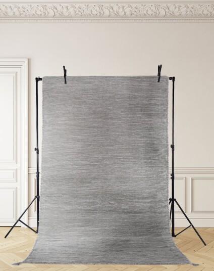 Bomullsteppe Monte grå Størrelse: 80 x 150 cm