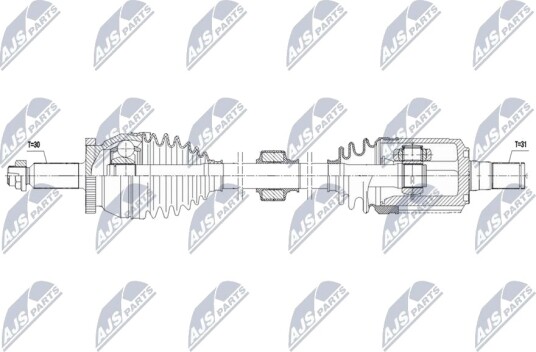NTY NPW HY 638 Drivaksel NTY NPW HY 638 Drivaksel