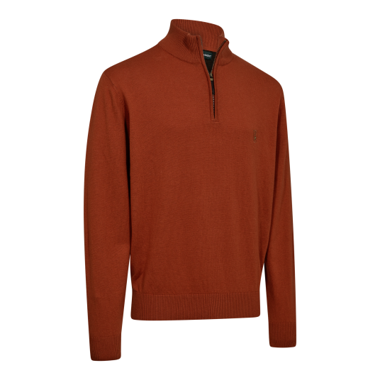 Deerhunter Harrington Halvzip genser Herre Oak Rust Melange S
