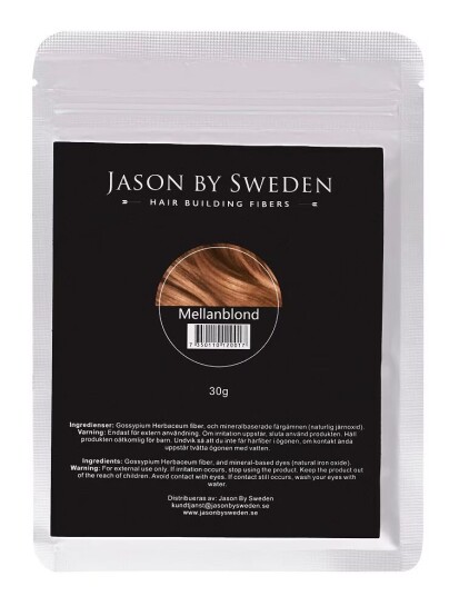 Jason By Sweden Refill Hårfibrer 30g Middels blond Jason By Sweden Refill Hårfibrer 30g Middels blond