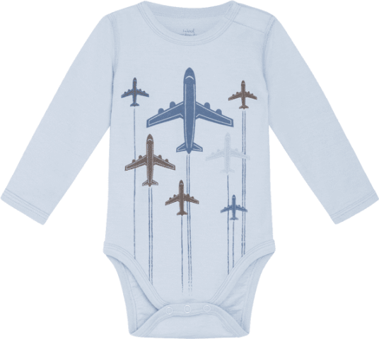 Hust&Claire ull Hust & Claire Baloo body ull/bambus fly Cloud Blue