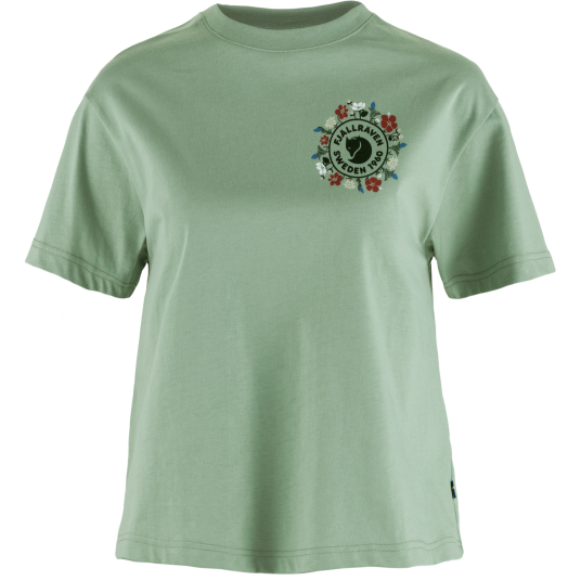 Fjellreven Women"s Fjällblomster Logo T-shirt Misty Green S