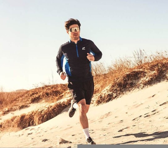 RevolutionRace Force Light Half zip Top Herre Navy/Imperial Blue Størrelse:L Herre > Overdeler > Langermede skjorter