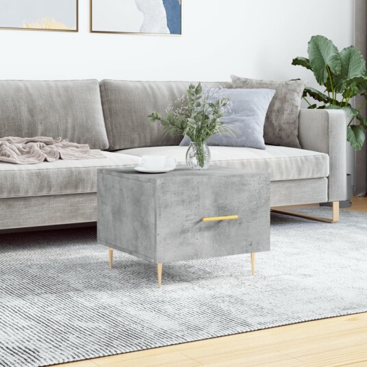 vidaXL Salongbord betonggrå 50x50x40 cm konstruert tre