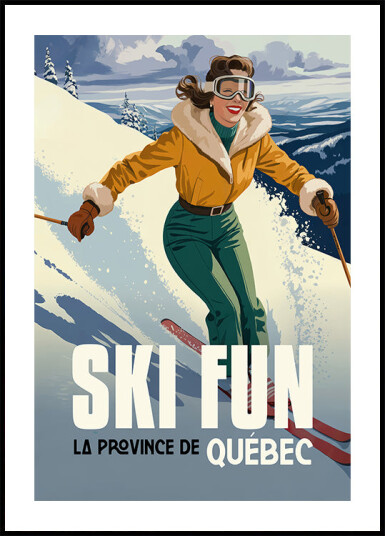 Ski Fun Quebec Plakat Plakat / 21x30cm