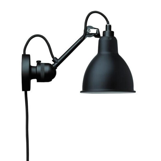 Lampe Gras N304 Vegglampe Matt Sort Med Ledning Lampe Gras N304 Vegglampe Matt Sort Med Ledning