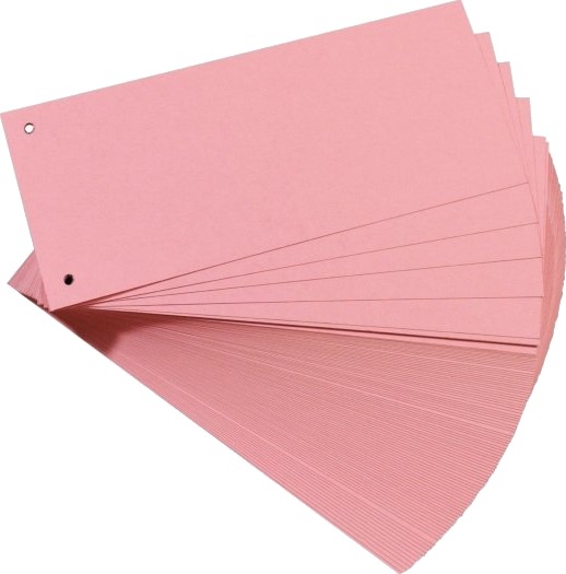 Herlitz 1/3 A4 Pappdeler Rosa Eco 100 Stk. 214765