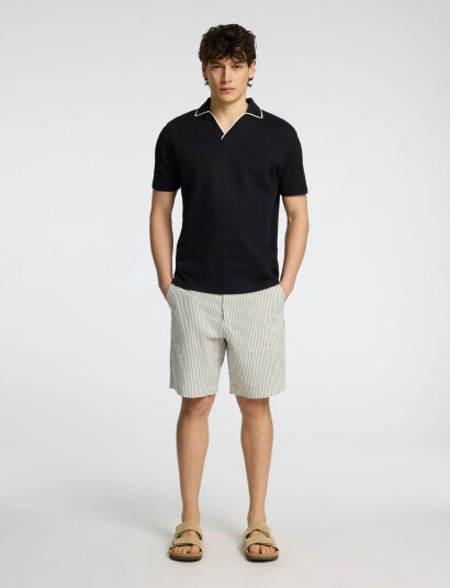 Selected Slhregular-Karl Seersucker Shorts - Green - M