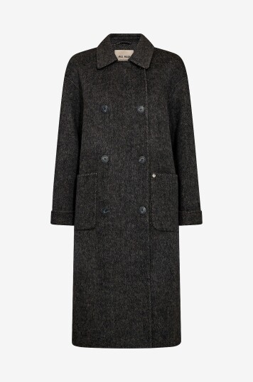 Mos Mosh Ullkåpe mmLucca Barkley Wool Coat Grå
