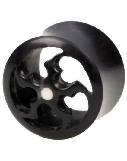 Utgått Hollow Horn Tribal Star Organisk Piering Tunnel Strl 18 mm