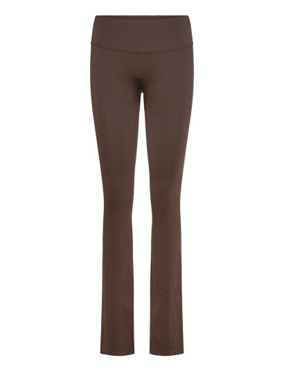 STRONGER Seamless Contour Ribbed Bootcut Leggings   Brown   L