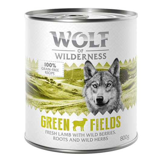 Wolf Of Wilderness 100 Kr Rabatt ! Økonomipakke 24 X 800 G Green Fields Lam