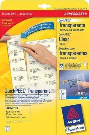AVERY LABELS 63,5x38,1MM