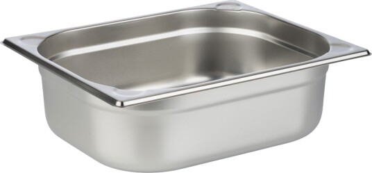 APS GN 1/2n kantine 32,5 x 26,5 cm dybde: 100 mm; Størrelse GN 1/2 6 l 32.5x26.5x10 cm LxBxD; Sølvfarge